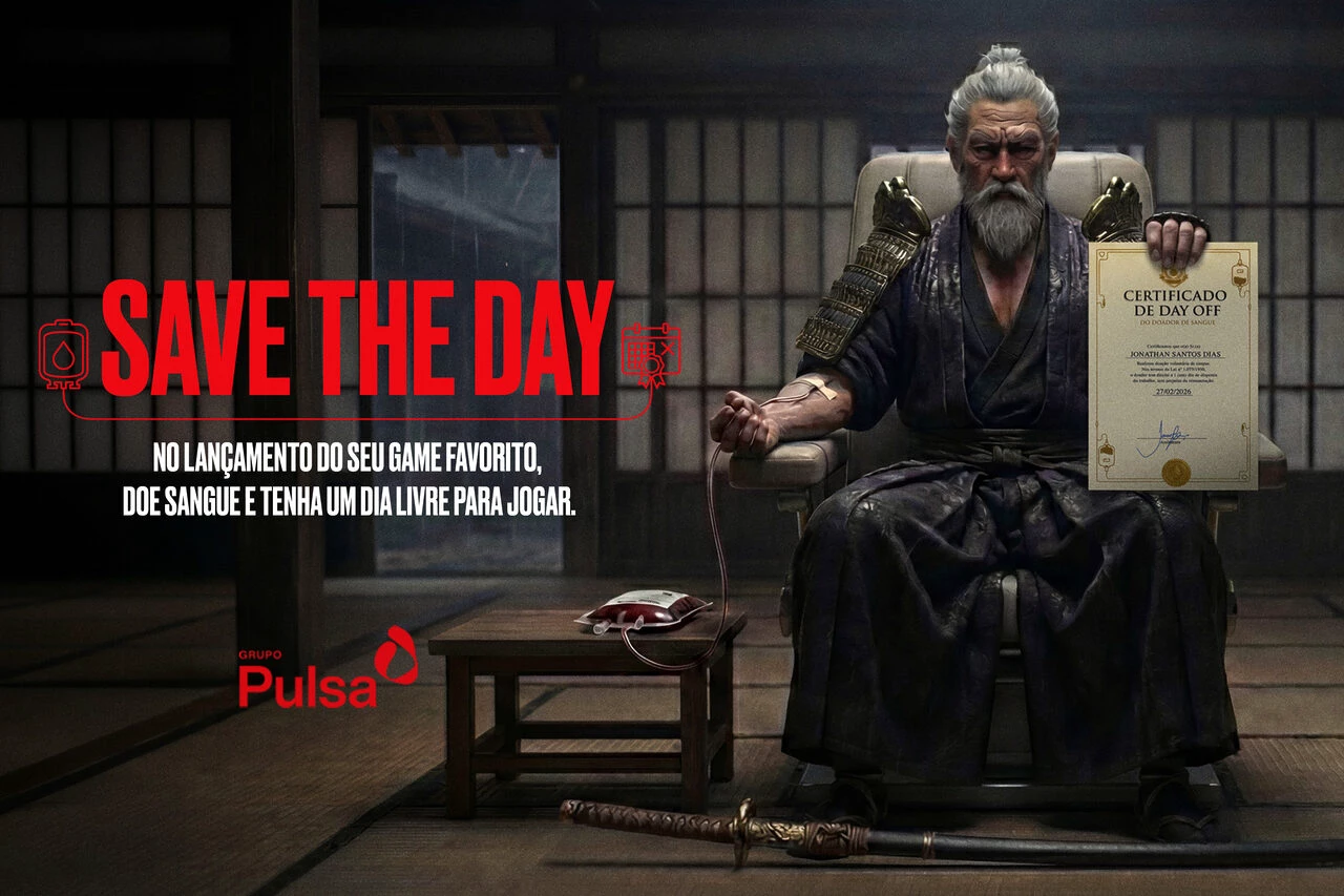Publicis usa direito à folga para mobilizar gamers em campanha de doação de sangue