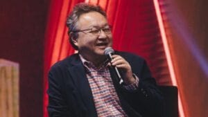 Yoshida no palco da Gamescom Latam de 2025